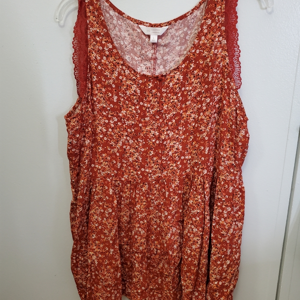 COPY - Lauren Conrad Large Peplum Tank